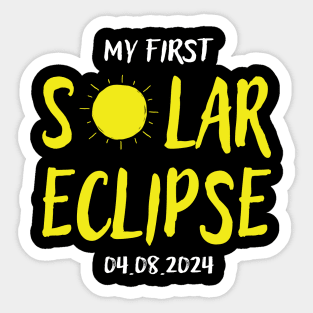 My First Total Solar Eclipse April 8th Toddler Kids Eclipse Sticker